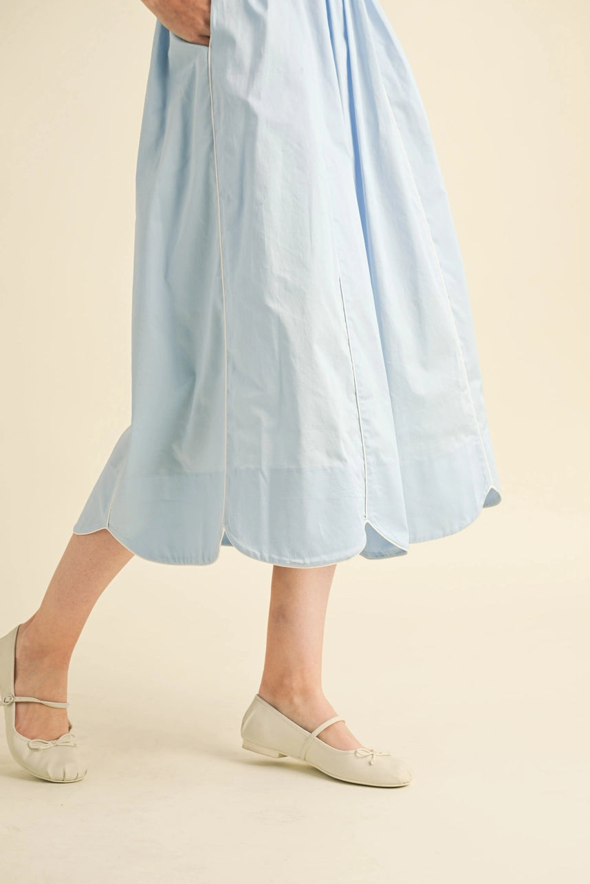 Light Blue Collared Shirt Dress
